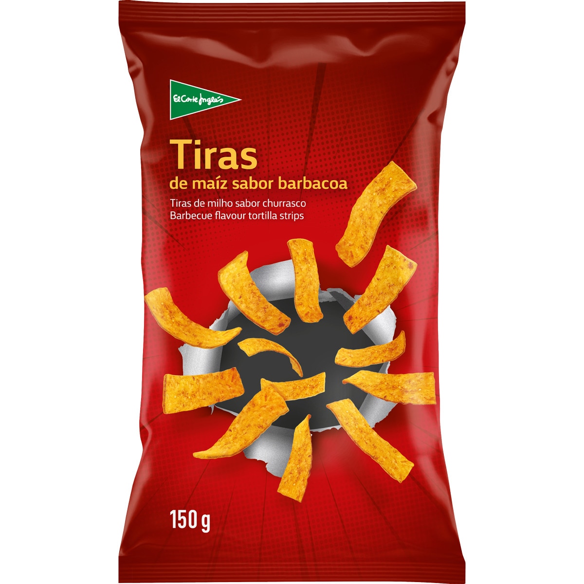 tiras de maíz sabor barbacoa bolsa 150 g