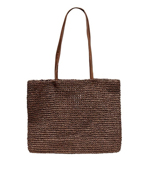 Imagen 0 de Bolso shopper de rafia con asa de hombro
