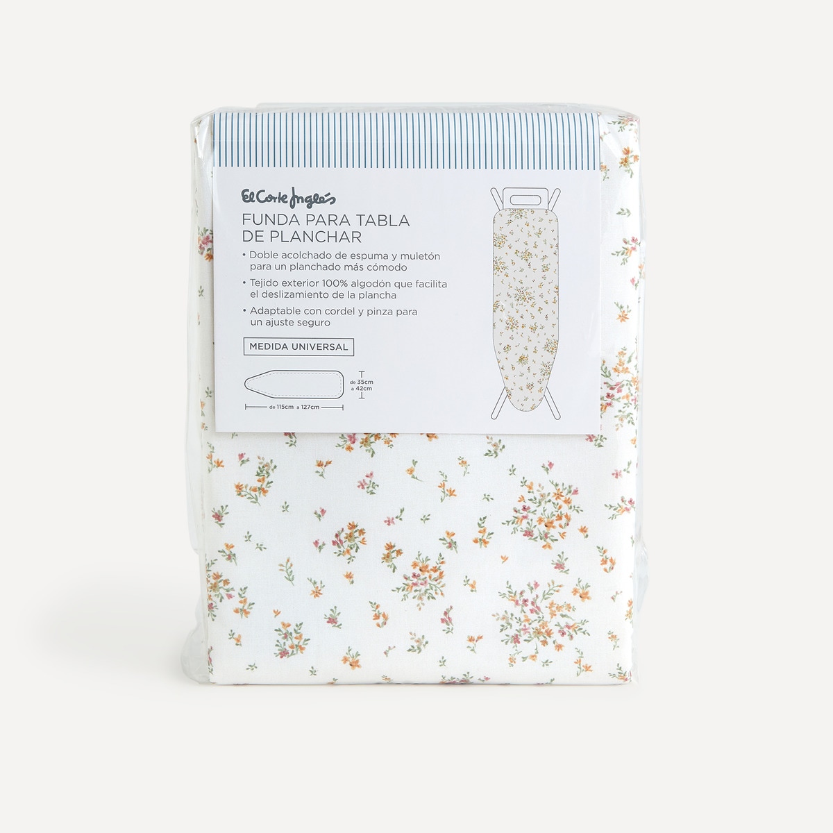 Funda para tabla de planchar 135 x 50 Camille Top Universal El Corte Inglés Blanco-3