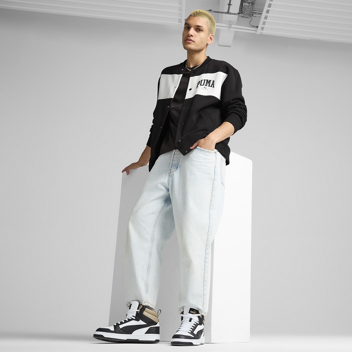 Casaco de Homem Squad Bomber Jacket FL Preto-5