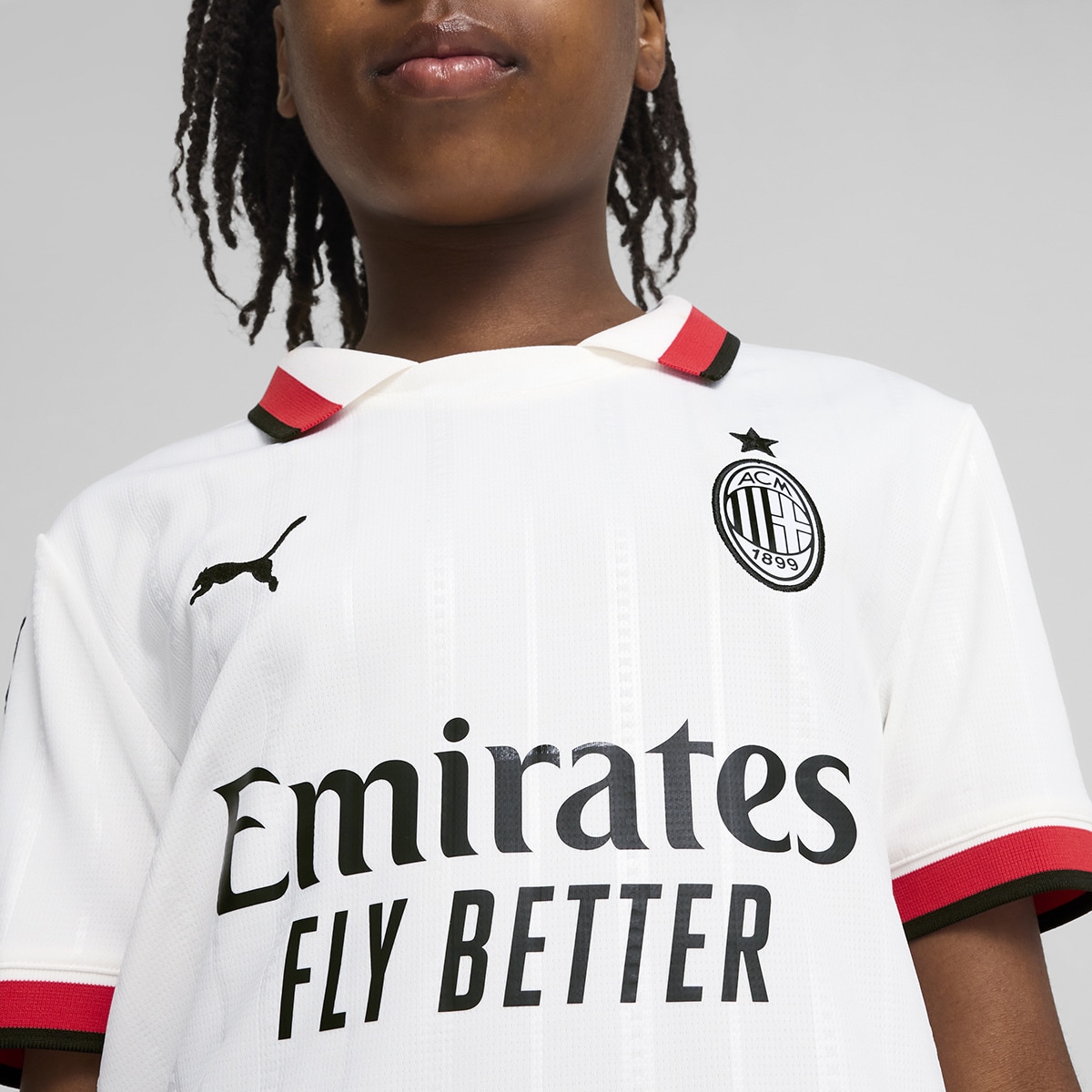 T-shirt de Criança 2.º Equipamento AC Milán 2024-2025 Branco-3