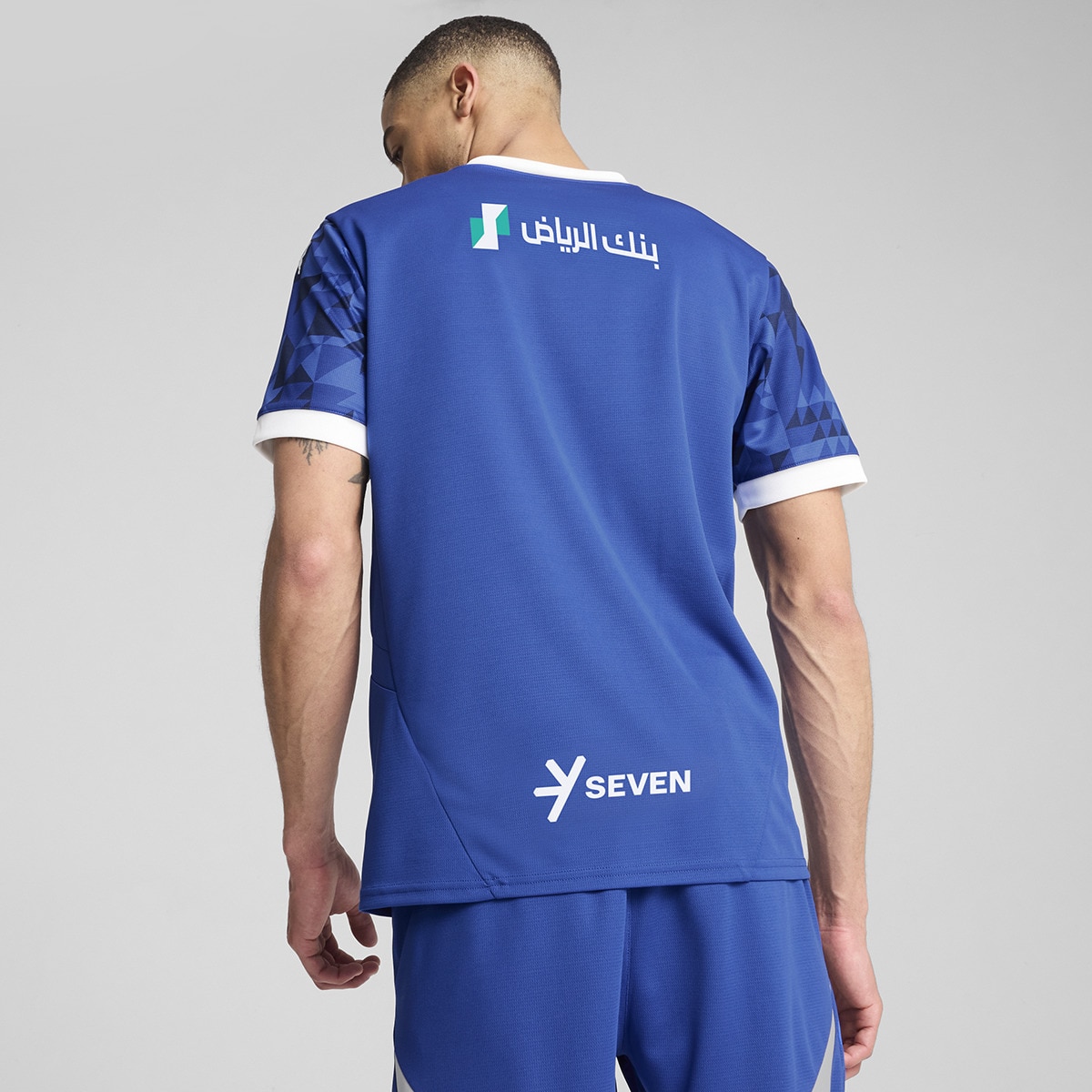T-shirt de Homem 1.º Equipamento Al Hilal 2024-2025 Neymar Jr Réplica Azul-2