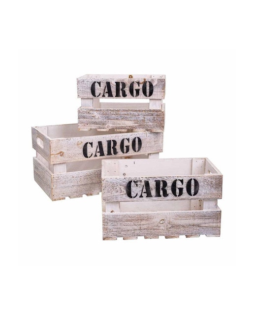 Imagen 0 de Cajas de madera set 3 pcs