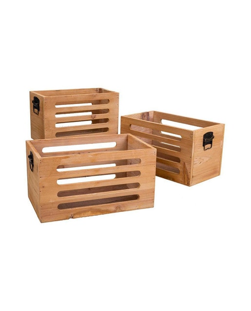 Imagen 0 de Cajas de madera set 3 pcs