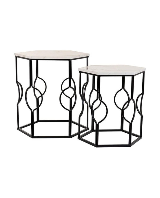 Imagen 0 de Mesas set 2 piezas de metal negro