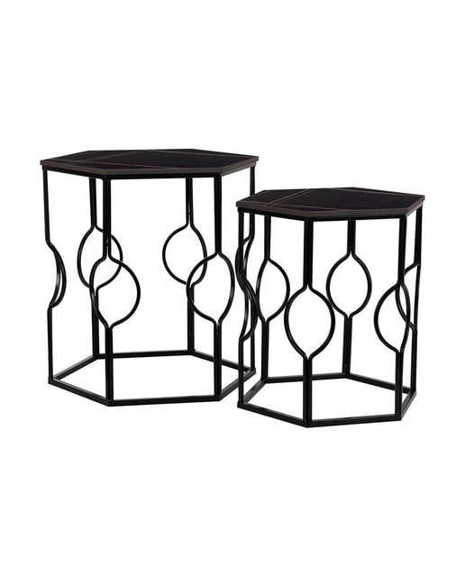 Imagen 0 de Mesas set 2pzas de metal negro