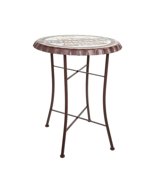 Imagen 0 de Mesa redonda de metal blanco