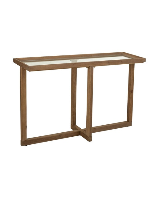 Imagen 0 de Kit recibidor de madera y cristal marrón