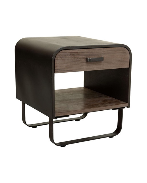 Imagen 0 de Kit mesita  de madera y metal negro