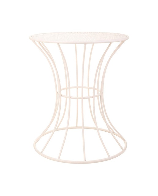 Imagen 0 de Mesa auxiliar de forja blanco