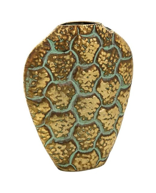 Imagen 0 de Jarrón de metal dorado