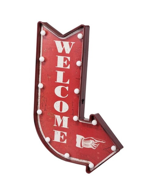 Imagen 0 de Placa luminosa de pared de plástico rojo