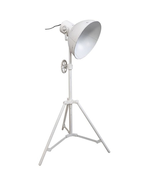 Imagen 0 de Lámpara de pie de metal blanco