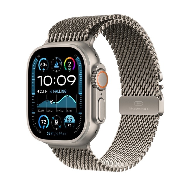 Imagem 0 de Apple Watch Ultra 2 - Titânio Natural com Bracelete Milanesa Loop Titânio Natural (Tam.M)