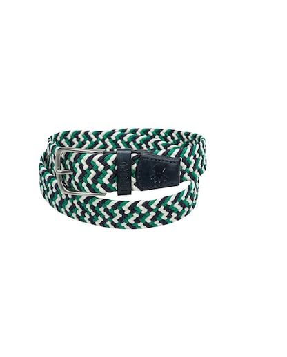 Imagen 0 de Cinturón de hombre trenzado azul marino