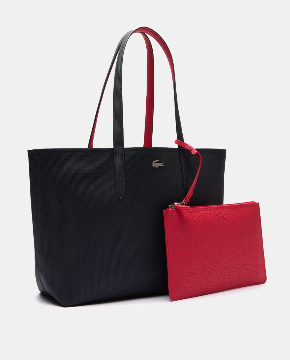 Mala Shopper Reversível com Logótipo Metálico - Castanho Azul-marinho-9
