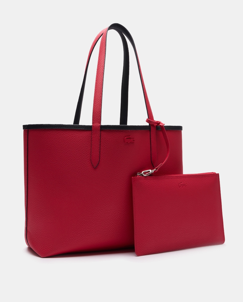 Mala Shopper Reversível com Logótipo Metálico - Castanho Azul-marinho-11