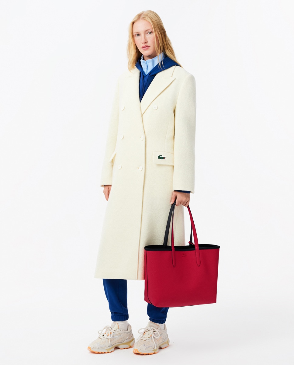 Mala Shopper Reversível com Logótipo Metálico - Castanho Azul-marinho-8