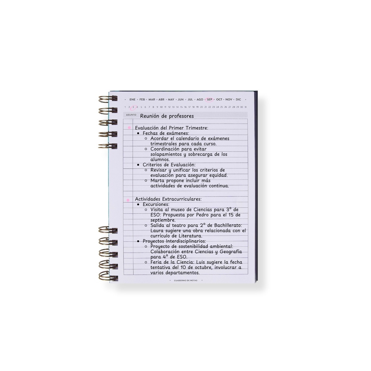 Cuaderno de notas Balamoda verde 2
