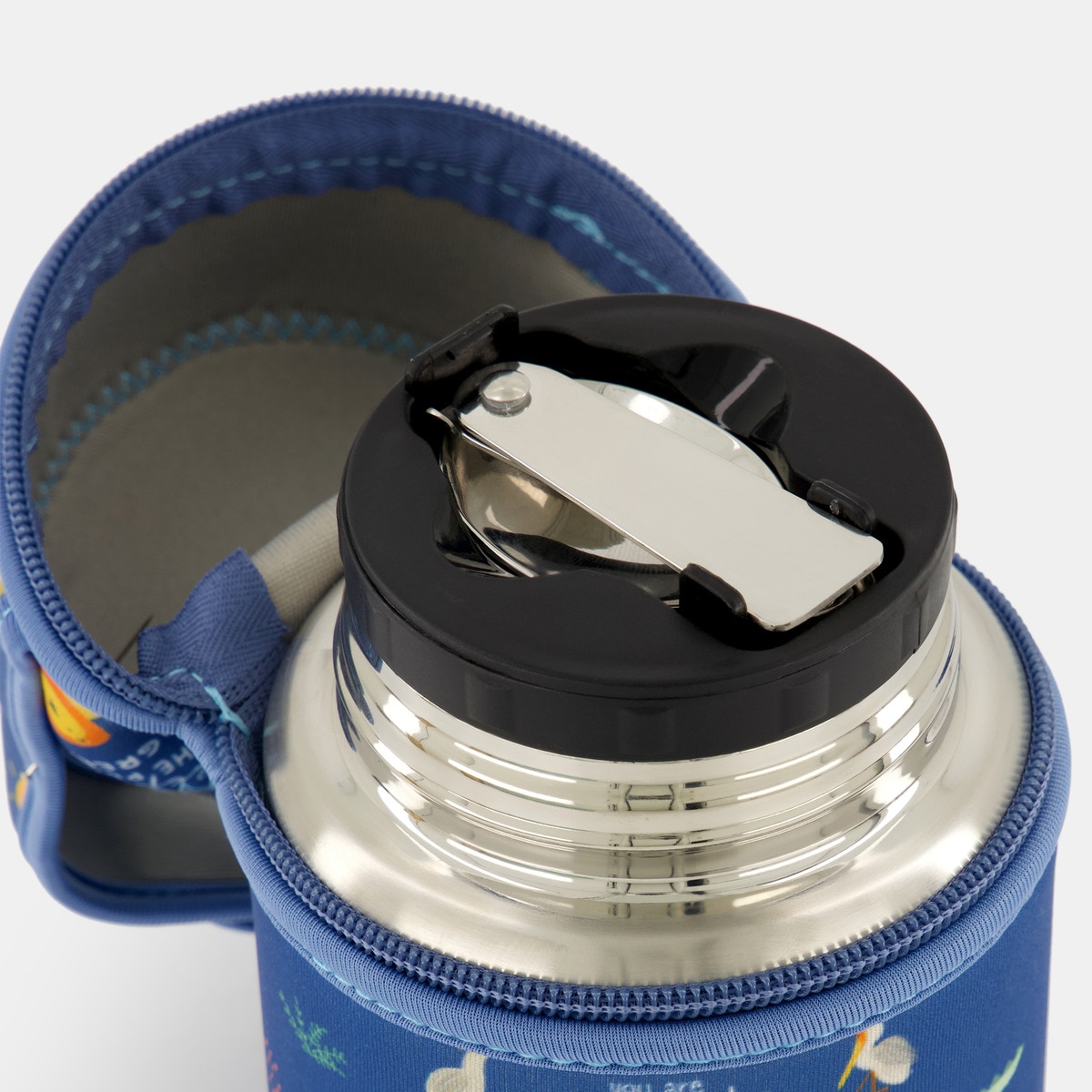 Termo para Sólidos de Aço Inoxidável com Capa - 500 ml Azul-3