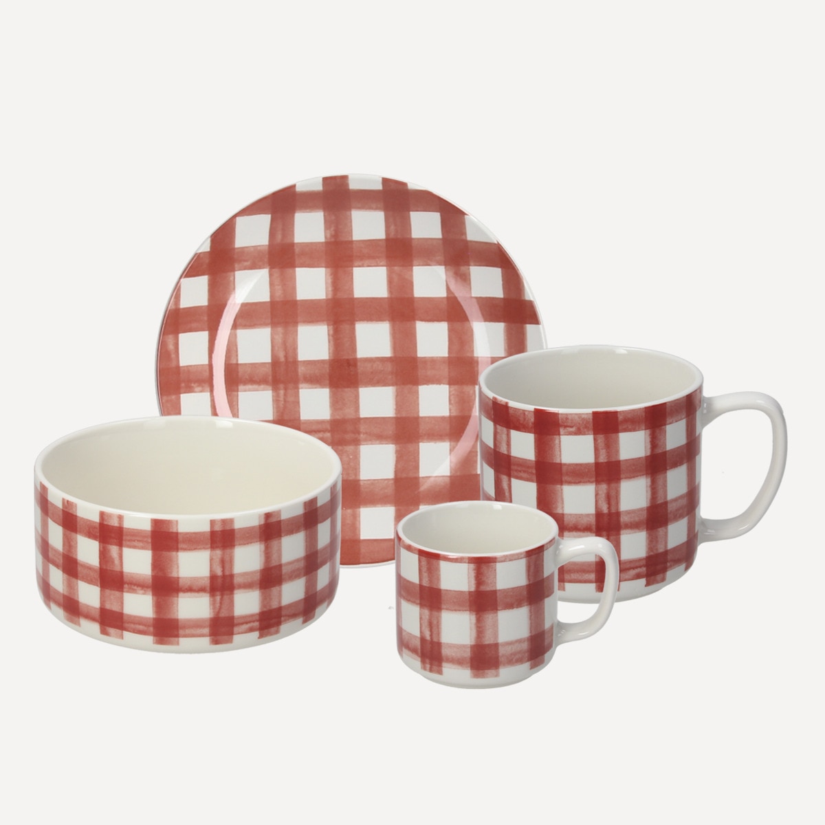 Juego de café y té Caledonia Rojo Tognana Rojo-1