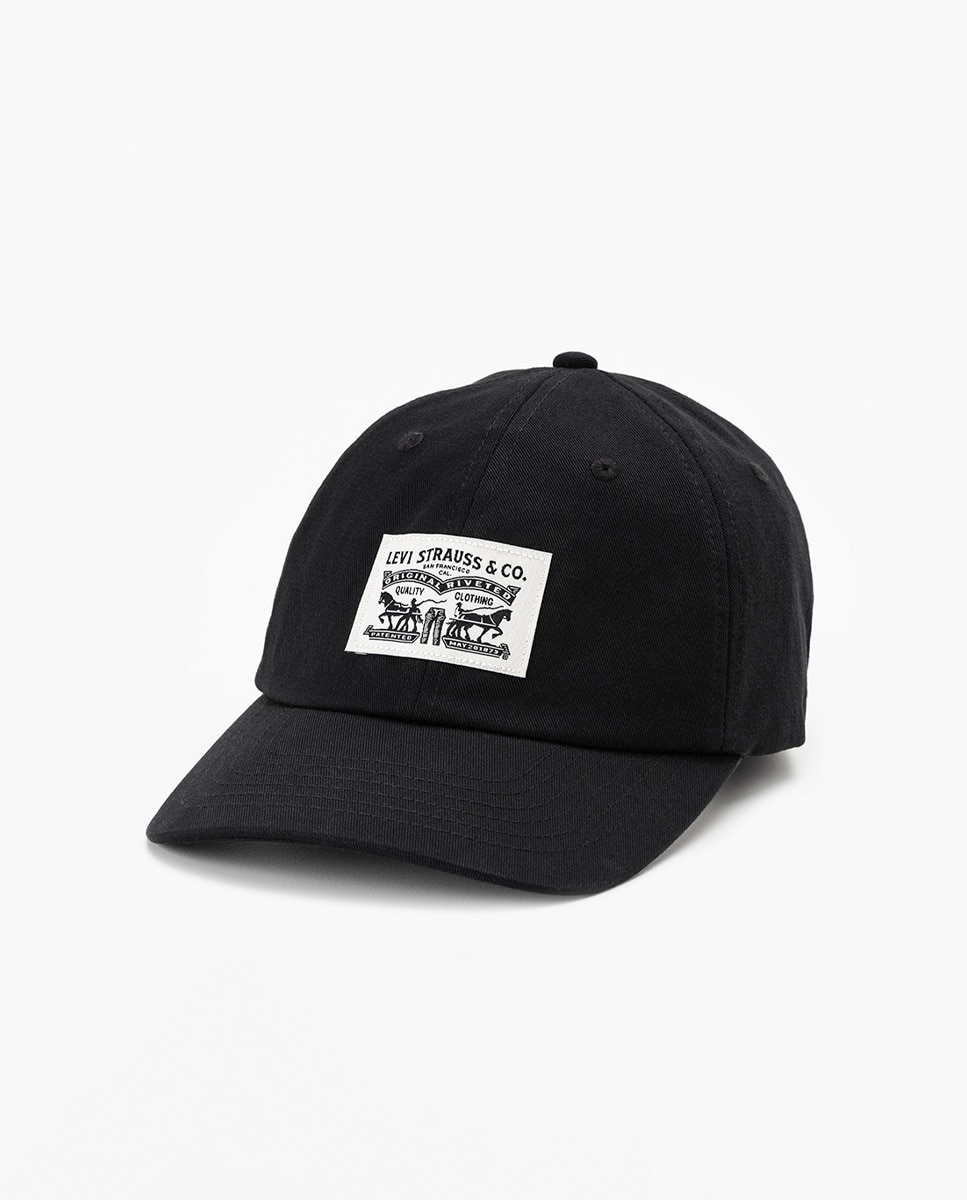 Boné de Algodão com Logótipo à Frente Preto-1