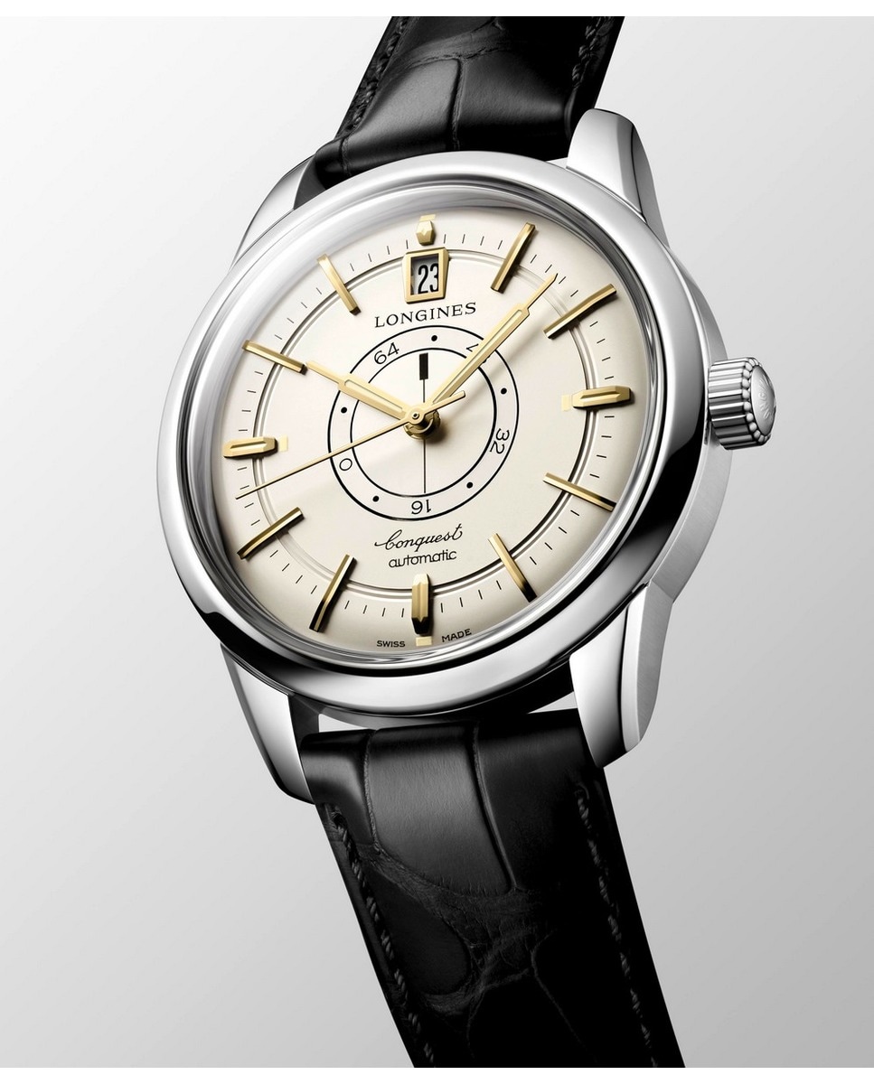 Relógio Longines Conq.Herit 70aniv 38mm Bege/Blk 2