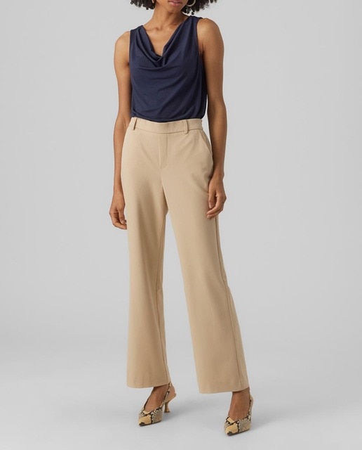 Imagen 0 de Pantalón de mujer recto con cintura elástica