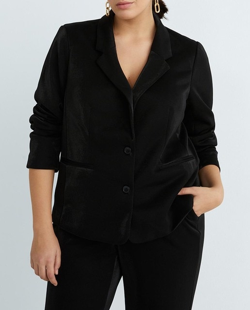 Imagen 0 de Blazer brillante con botones de mujer