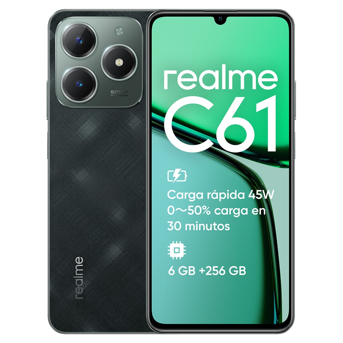 Realme C61 6GB + 256GB móvil libre Verde-1
