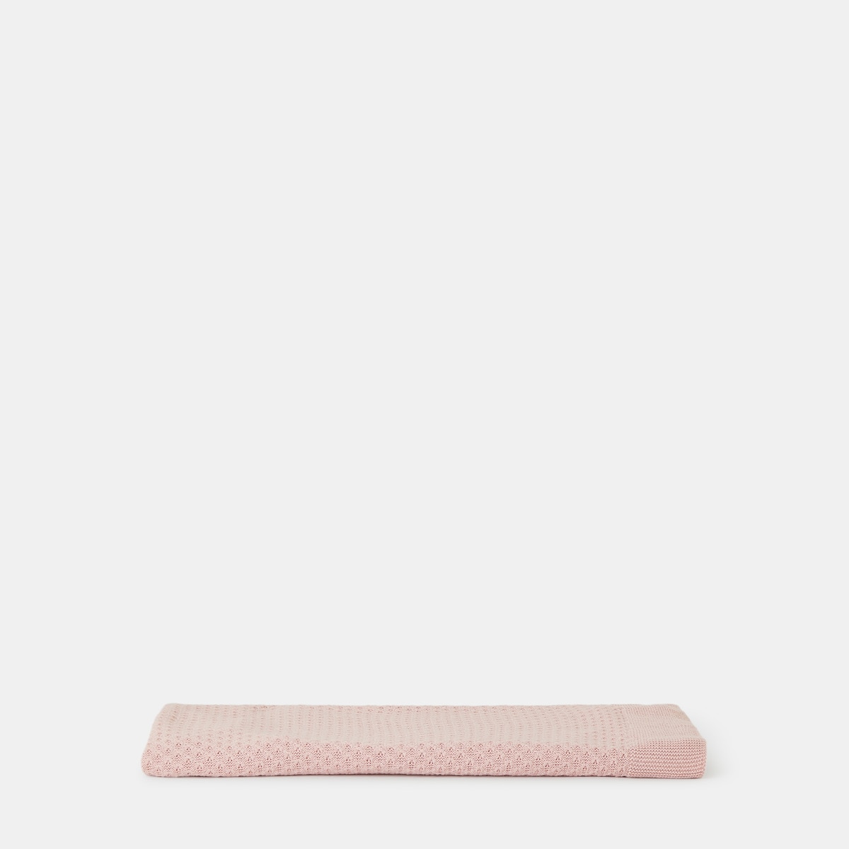 Fralda Tricot de Lã Entrançada Rosa-1