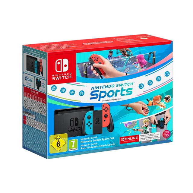 Imagem 0 de Pack Nintendo Switch Azul Néon / Vermelho Néon + Switch Sports + 12 Meses NSO