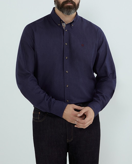 Imagen 0 de Camisa de hombre tallas grandes classic fit de franela tallas grandes