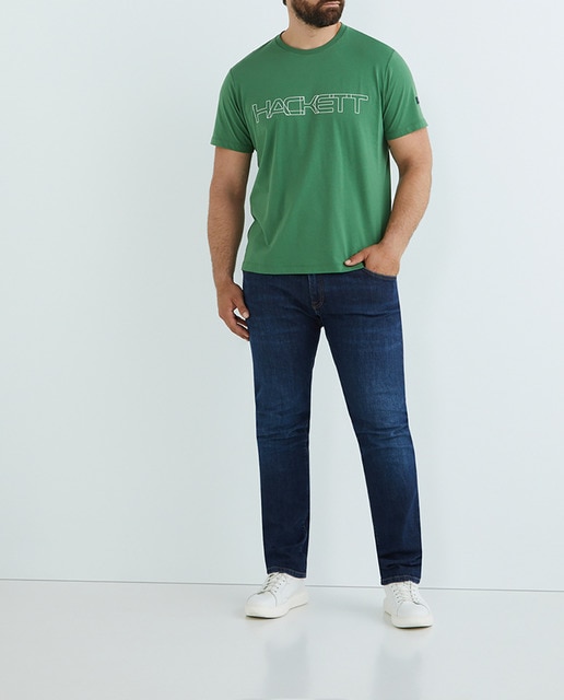 Imagen 0 de Pantalón de hombre denim lavado medio con lycra tallas grandes