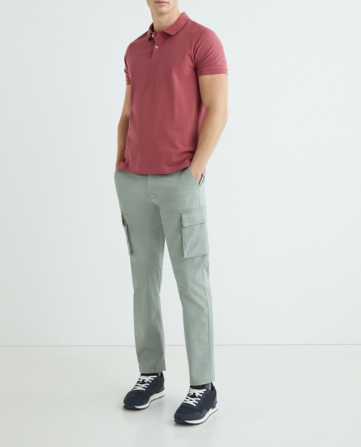 Imagen 0 de Pantalón cargo sport de hombre liso slim fit