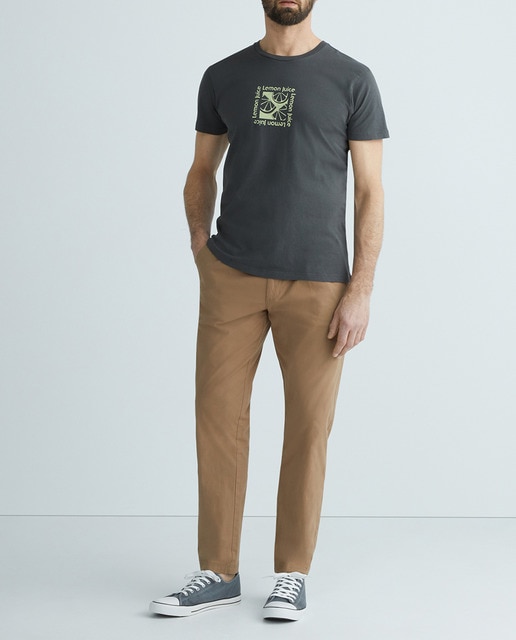 Imagen 0 de Pantalón chino de hombre liso con goma trasera regular fit