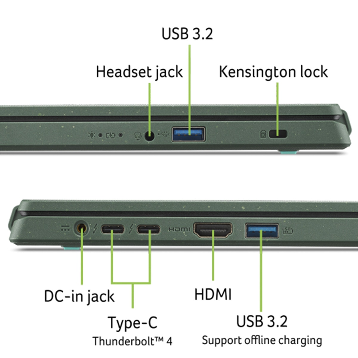 Portátil Acer Aspire Vero, i7-1355U, 16GB, 1 TB SSD, 15.6", W11 Verde-6