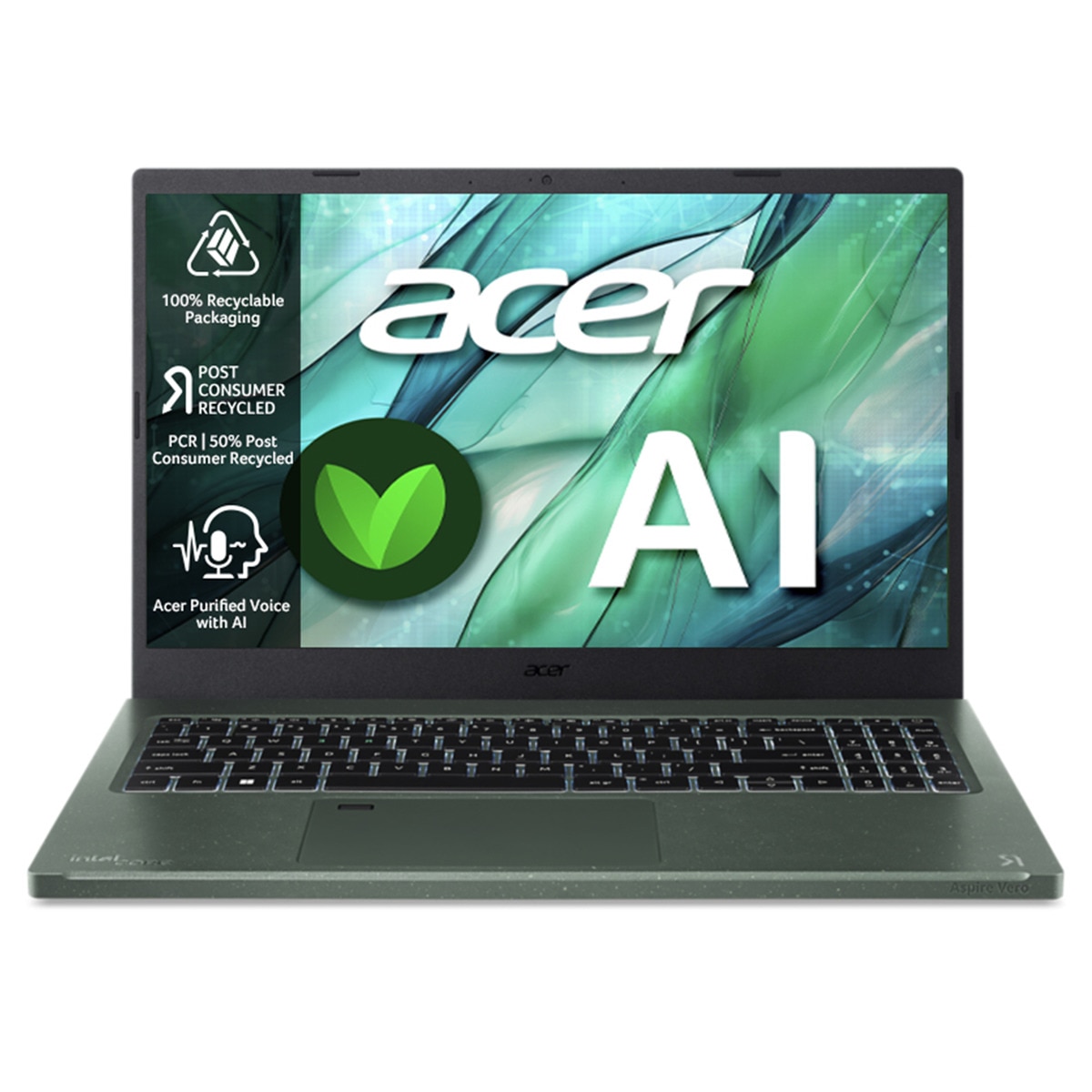 Portátil Acer Aspire Vero, i7-1355U, 16GB, 1 TB SSD, 15.6", W11 Verde-1