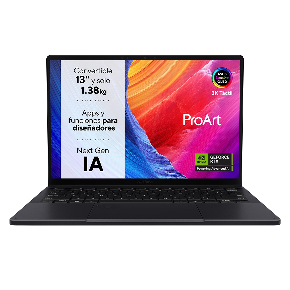 Portátil ASUS ProArt PX13 OLED HN7306WV-LX011W, Ryzen AI 9-HX 370, 32GB, 1TB SSD, Nvidia RTX 4060 8GB, 13,3", W11 Negro-3