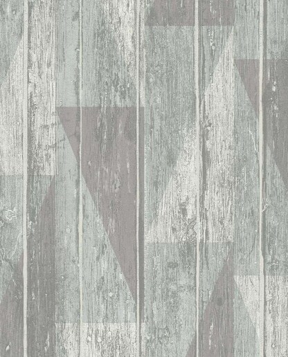 Imagen 0 de Papel pintado madera con triángulos Serie Simply Rasch