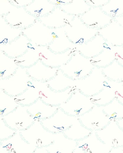 Imagen 0 de Papel pintado infantil Pájaros Tartine et Chocolat