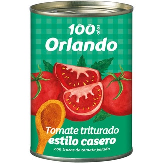 tomate natural triturado extra al estilo casero sin gluten lata 400 g - Orlando