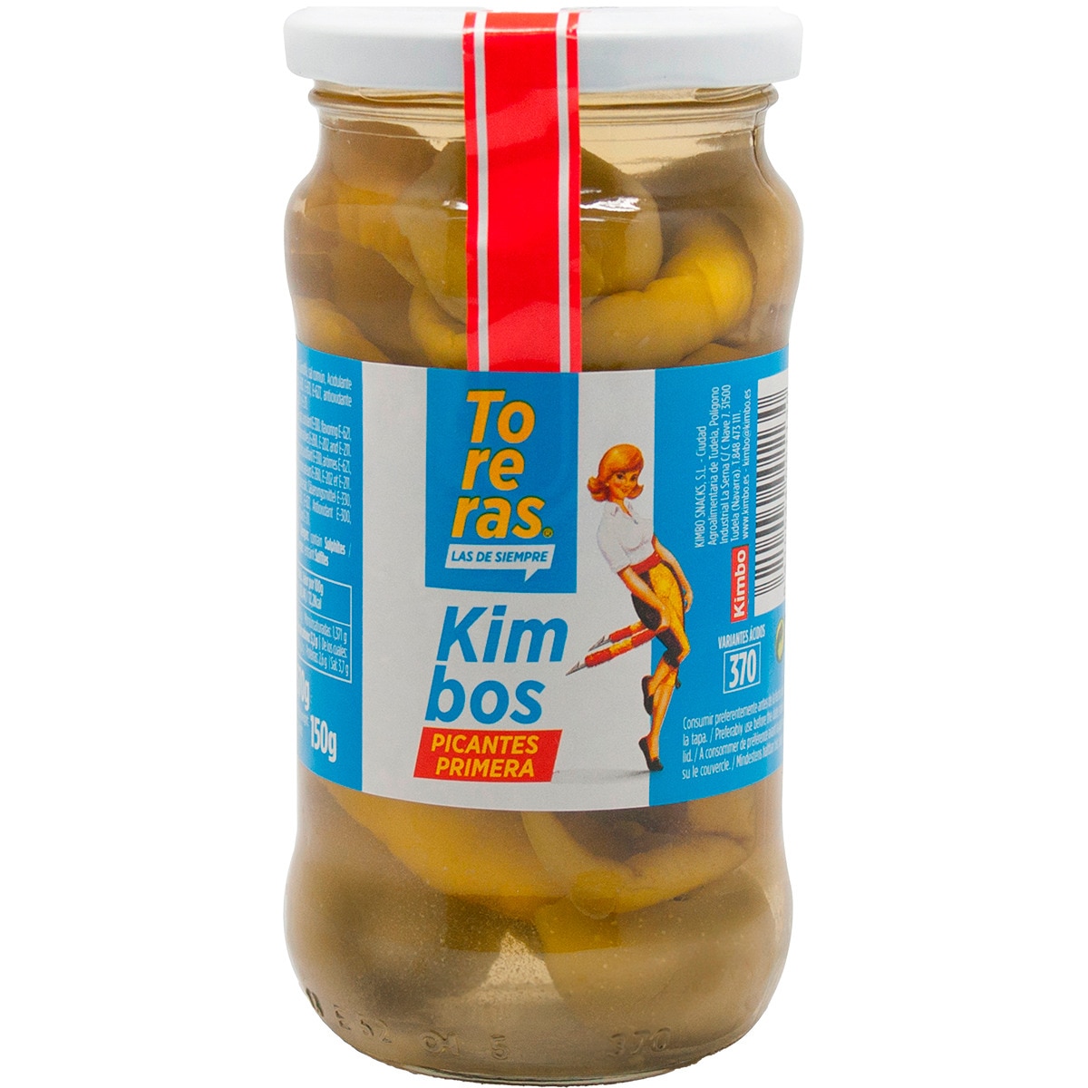 Toreras kimbos con guindilla frasco 150 g neto escurrido