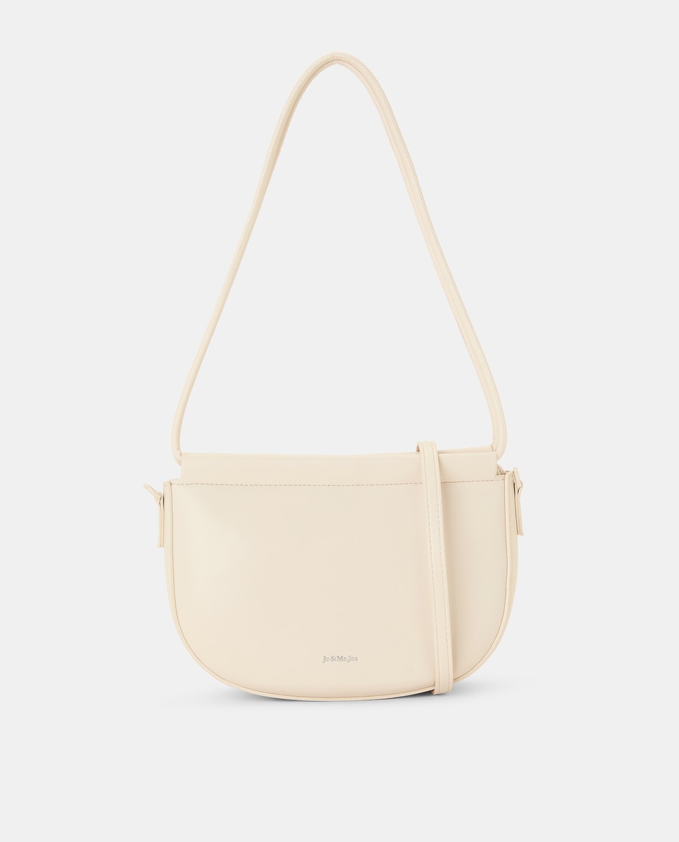 Mala Crossbody com Alça Tubular Branco-marfim-1