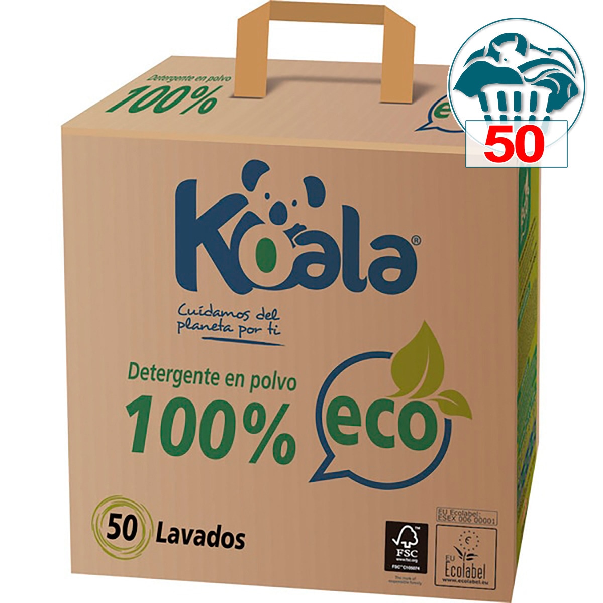 detergente en polvo Eco caja 50 dosis