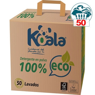 detergente en polvo Eco caja 50 dosis - Koala