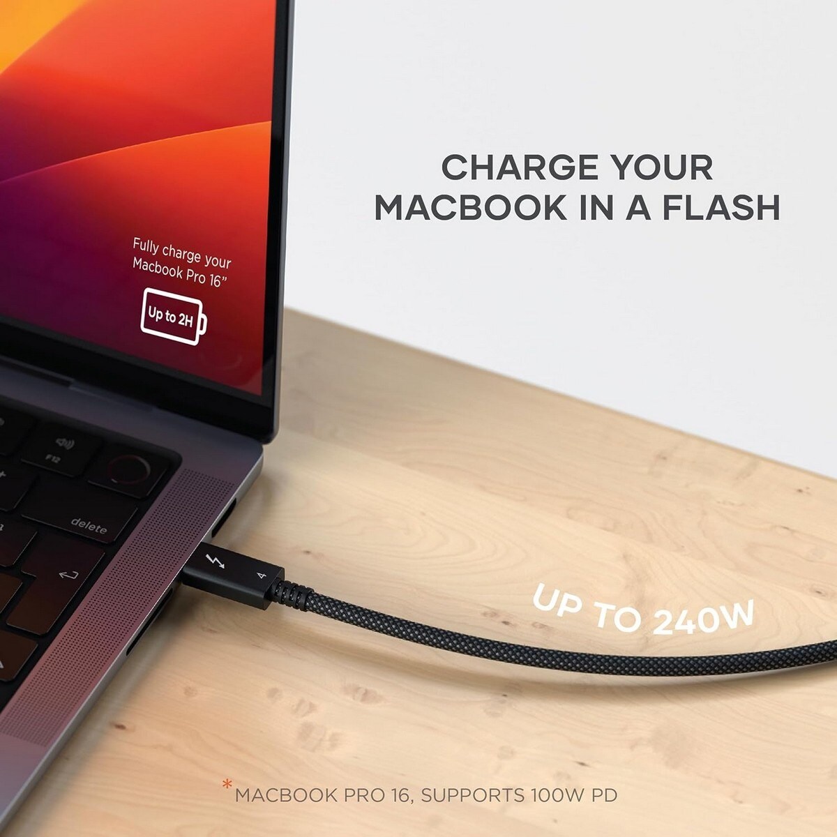 Cabo Thunderbolt Satechi Pro USB-C para USB-C 1m - Preto 6