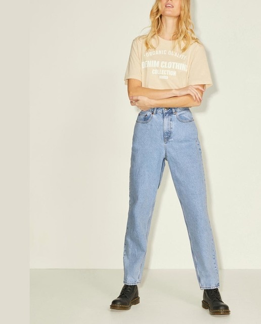 Imagen 0 de Vaquero Lisbon de mujer mom fit y cintura alta