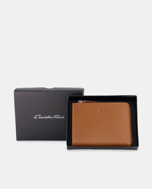 Imagen 0 de Cartera Zip arround piel safiano