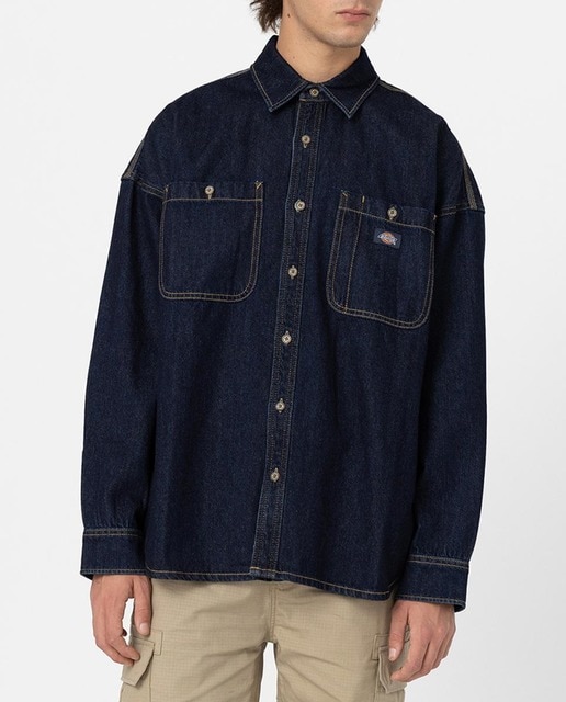 Imagen 0 de Camisa de hombre denim light manga larga de franela